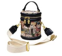 Women Bucket Purses PU Leather - Adjustable Retro Bear Small Pouch Women