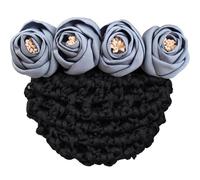 Women Bun Net Women's Hair Net Flower Hair Accessory