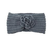 Women Camellia Flower Knitted Headbands Autumn Winter Crochet Head Wrap Wide Hairband Turban Outdoor Ear Warmers(Color 7)
