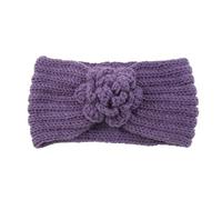 Women Camellia Flower Knitted Headbands Autumn Winter Crochet Head Wrap Wide Hairband Turban Outdoor Ear Warmers(Color 5)