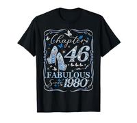 Women Chapter 46 Fabulous EST 1980 46th Birthday Queen T-Shirt