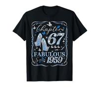 Women Chapter 67 Fabulous EST 1959 67th Birthday Queen T-Shirt