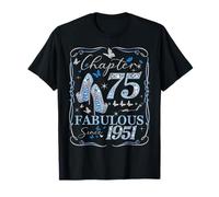 Women Chapter 75 Fabulous EST 1951 75th Birthday Queen T-Shirt
