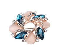 Women Fashion Jewelry bauhinia Crystal pin for Scarf Buckle Clothing Accessories Flowers Opal brooches Brooch Made in China