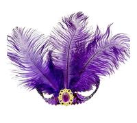 Women Flapper Headpiece Vintage Sequin Feather Headband Accessories for Ladies 20s Fascinator Headwear Accessories for Cocktail Prom Wedding Party