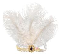 Women Flapper Headpiece Vintage Sequin Feather Headband Accessories for Ladies 20s Fascinator Headwear Accessories for Cocktail Prom Wedding Party