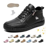 Women Handmade Ankle Boots, vogldeck - Waterproof & Comfortable Orthopedic Outdoor Beck Shoes Lightweight Non-Slip Slip-on Casual Hiking Walking Barefoot Sneakers(Noir,44 EU)