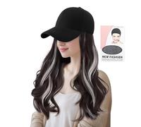 Women Hat Wig - Capitre à coiffure de 19,6 pouces, accessoires de couvre-chefs réglables - Couverture à la mode pour les fêtes Vacations et Tenues quotidiennes