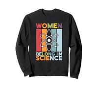Women History Month Women Belong in Science STEM Vintage Sweatshirt