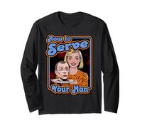 Women How to Serve Your Man Funny Retro Comic Book Manche Longue