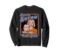 Women How to Serve Your Man Funny Retro Comic Book Sweatshirt