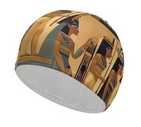 Women in Ancient Egypt Bonnet de bain pour adulte, tissu élastique, bonnet de bain confortable pour cheveux longs et courts