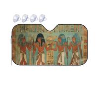 Women in Ancient Egypt Pare-soleil de voiture pliable 2025 Pare-soleil de voiture drôle Pare-soleil de voiture pour fenêtre avant Protection solaire intérieure automobile Taille S