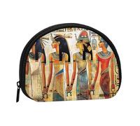 Women in Ancient Egypt - Porte-monnaie imprimé - Pochette coquillage - Mini sac de rangement - Porte-cosmétiques pour femme et fille, Noir , Taille unique, Pochette à monnaie