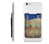 Women in ancient Egypt - Portefeuille pour téléphone à coller, porte-cartes de téléphone portable, porte-cartes en cuir pour carte d'identité, de crédit, pour homme et femme, poche adhésive pour