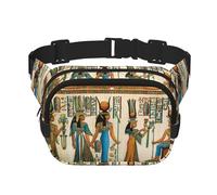 Women In Ancient Egypt Print Unisexe Carré Double Couche Ceinture Sac Tendance Bandoulière Fanny Pack Voyage Entraînements, noir, One Size