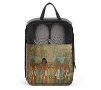 Women in Ancient Egypt Sac à chaussures Organiseur de chaussures de voyage résistant à l'eau Pochette à chaussures avec fermeture éclair Sac à poussière pour baskets, gris, taille unique, moderne,