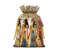 Women in Ancient Egypt Sacs cadeaux de Noël avec cordon de serrage - Sacs d'emballage de Noël, sacs à bonbons, pour décorations de fête de vacances, fournitures de fête de mariage S ruban de Noël