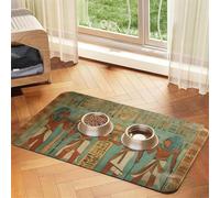 Women in Ancient Egypt Tapis d'alimentation pour animaux de compagnie 30 x 45 cm, tapis absorbant pour gamelle d'eau et de nourriture, en cuir PU, tapis de gamelle imperméable à séchage rapide pour