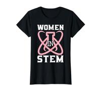 Women in STEM Engineering Biologist Science T-Shirt Graphique avec Valeur, Femme, Noir, M