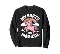 Women Kids Funny Farting My Farts Are Magical Pink Unicorn Sweatshirt