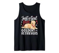 Women Kids Just A Girl Who Loves Golden Retrievers Pet Lover Débardeur