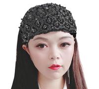 Women Lace Basches - Wrap Floral Vintage Floral Wrap, bande élastique non slip pour Yoga Makeup Spa | Élégant turban élastique à large accessoire de style bohème pour longs cheveux courts, usure