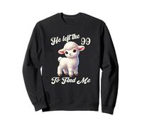 Women Lost Sheep He Left The 99 to Find Me Verse de la Bible Jésus Sweatshirt