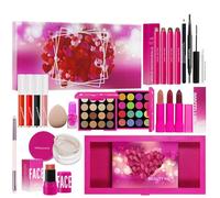 Women Makeup Kit, Face Eye Lip Cosmetics Palette with Brushes, Daily Beauties Routine, Photography Stage, Long-Lasting Eyeshadow Compact for Travel Business