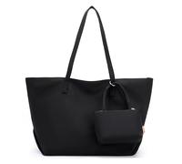 Women Nylon Solid Color Single-Shoulder Bag Versatile Tote Handbag | Large Capacity Underarm Purse with Attached Mini Pouch for Daily Commute and Outdoor Travel Shopping