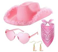 Women Pink Cowboy Hat, Cowgirl Costume Hat, Adult Cowboy Hat, Cowgirl Role Play Hat, Pink Cowboy Hat For Women, Photography Cowgirl Hat, Women Cowboy Hat Set, Costume Cowgirl Accessories, Cowgirl Hat