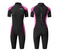 Women Pink,XS,Combinaison Intégrale Homme 1,5 mm Ultra Extensible avec Capuche, Combinaison de Plongée en Néoprène Une Pièce avec Fermeture Éclair Frontale, Combinaison Thermique Flexible pour Surf