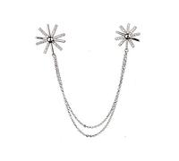 Women pins 1 Pack Men's Lapel pin Hanging Chains Brooch Suit Shirt Collar Corner Button Accessories Fashion brooches Made in China