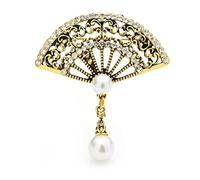 Women pins Accessories Ladies Classic Fan Cardigan Jacket Coat Brooch Fashion brooches Made in China