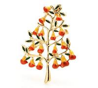Women pins Accessories pear Tree Ladies Enamel Plant Fruit Party Cardigan Jacket Coat Brooch Fashion brooches Made in China