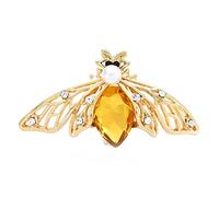 Women pins Accessories Yellow Rhinestone Bee Ladies Insect Party Cardigan Jacket Coat Brooch Fashion brooches Made in China