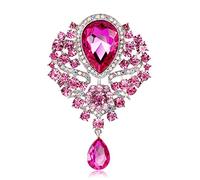 Women pins Alloy Female Glass Pendant Brooch pin Outer Clothing Accessories Buckle Fashion brooches Made in China