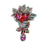Women pins Flower Brooch Retro threedimensional highend pin Tassel Long Sweater Accessories Coat Corsage Birthday Fashion brooches Made in China