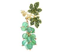 Women pins Ladies Accessories Rhinestone Fruit Plant Green Grape Party Banquet Brooch Fashion brooches Made in China