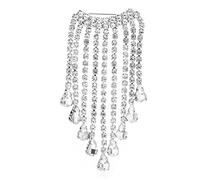 Women pins Ladies Accessories Rhinestone Water Drop Tassel Smile pin Party Cardigan Jacket Coat Brooch Fashion brooches Made in China