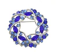 Women pins Rhinestone Flower Garland Women's Cubic Zircon Cardigan Jacket Coat Brooch Fashion brooches Made in China