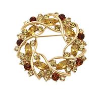 Women pins Rhinestone Flower Garland Women's Cubic Zircon Cardigan Jacket Coat Brooch Fashion brooches Made in China