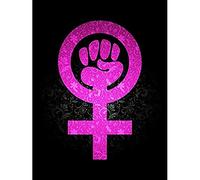 Women Power Girl Feminism Pink Texture Wallpaper Art Large Art Print Poster Wall Decor 18x24 inch