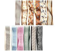 Women Retro Elegant Multicolored Satin Head Scarf, Soft Lightweight Patterned Headbands, Versatile Styling Accessories for Hair Neck Handbag, Everyday Fashion Collection (12PCS)