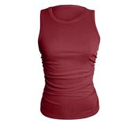 Women Ribbed Vest Tops Summer Solid Colour Slim Fit Tank Tops Ladies Crewneck Blouse Casual Sleeveless Sexy Basic Shirts F-278