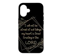 Women’s Christian Bible Verse: I Will Not Be Afraid of Evil Coque pour iPhone 16