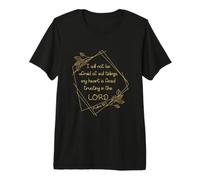 Women’s Christian Bible Verse: I Will Not Be Afraid of Evil T-Shirt Haut de Gamme