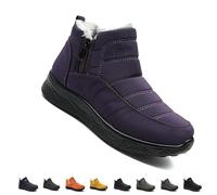Women’s Insulated Snow Boots, Non-Slip & Fur-Lined on Womens Winter Shoes for Mature Women, Comfort & Durability (Purple,44)