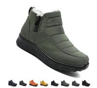 Women’s Insulated Snow Boots, Non-Slip & Fur-Lined on Womens Winter Shoes for Mature Women, Comfort & Durability (Green,36)