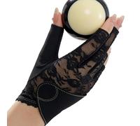 Women’s Left Hand Billiards, Glove Lace Design, Non Slip Pool Cue Control Glove, Breathable Billiard Gear for Smooth Stroke Precision, Professional Pool for Training Competition Home Bar Hall Use